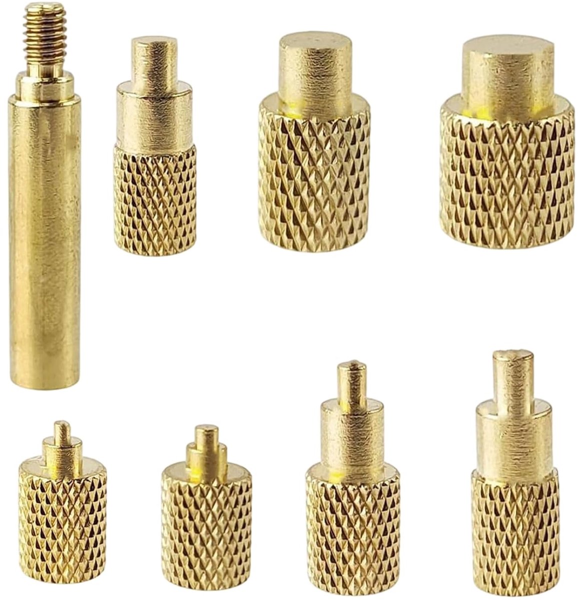 Soldeerbout Punt Set - Smelt Draad Inzetstukken - 3D Print Reparatie - Hittebestendig Messing - M2-M8 Maten - Goud