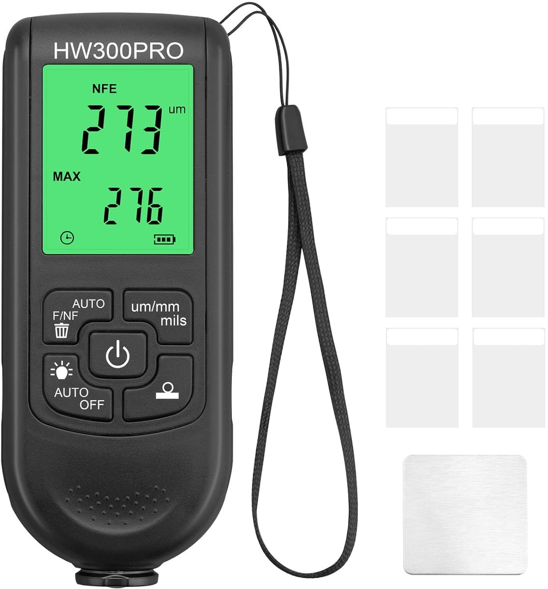Coating Thickness Gauge Paint Coating Thickness Gauge Paint Gauge Auto Range 0 to 2000um with LCD Display Fe & NF for - ShopVlot