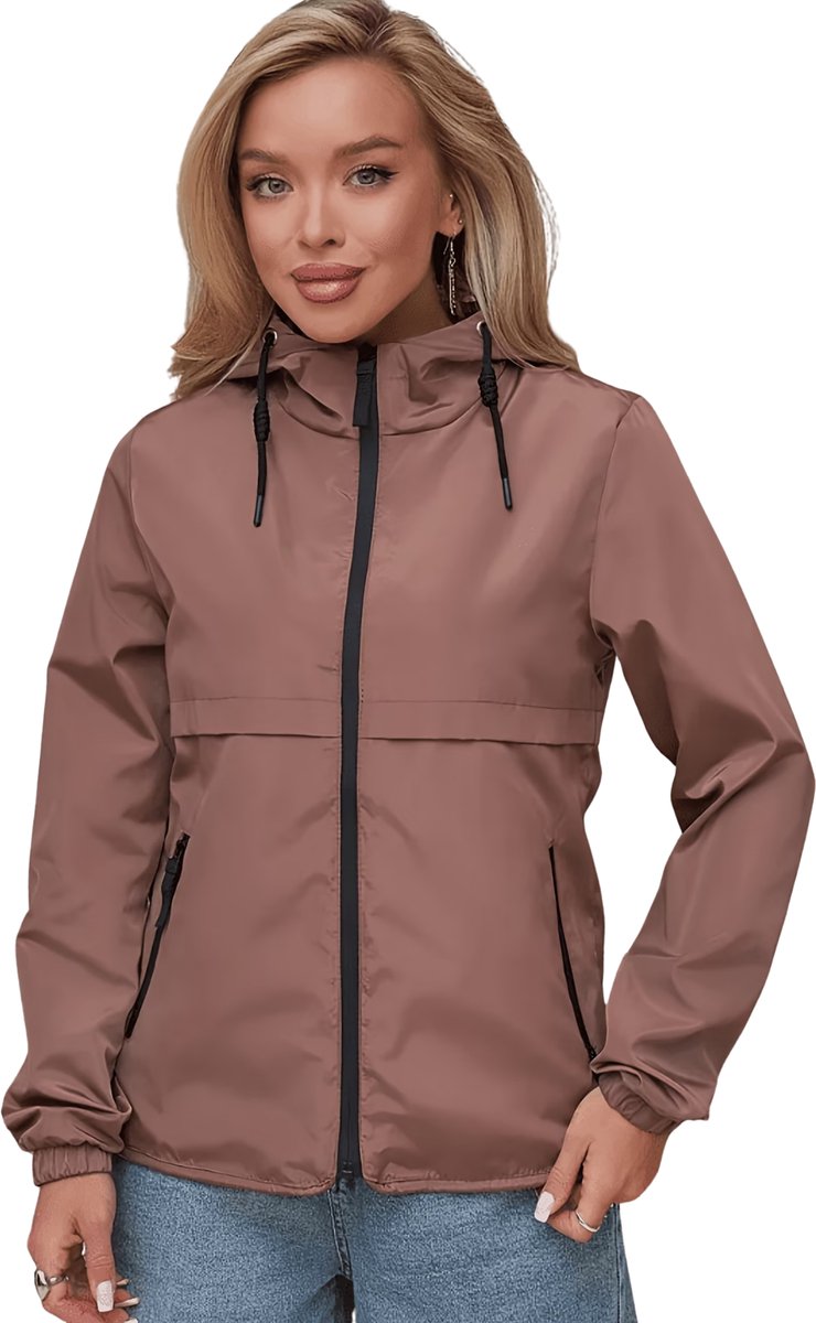 Currero Zomerjas Dames Tussenjas Zomerjack Volwassenen Windjack Windbreaker Outdoor Baksteenrood