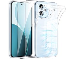 Phoona Beschermhoes voor Oppo Reno 14 F/Reno 14 FS met 2 screenprotectors van gehard glas, ultra transparante - ShopVlot