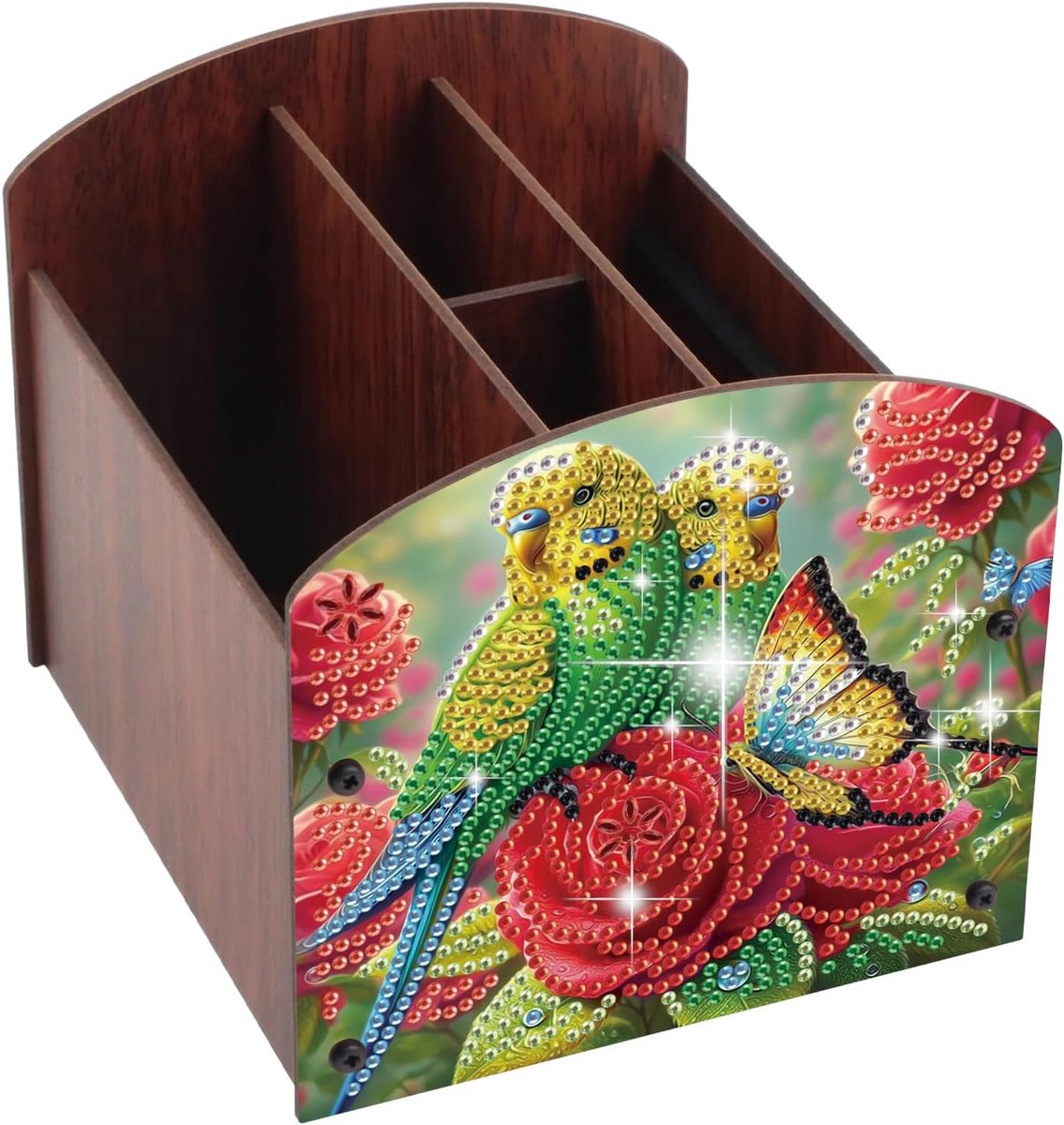 5D Diamond Painting bureau-organizer met 4 vakken, 14 x 15 x 13 cm, opbergdoos voor diamantschilderen - ShopVlot