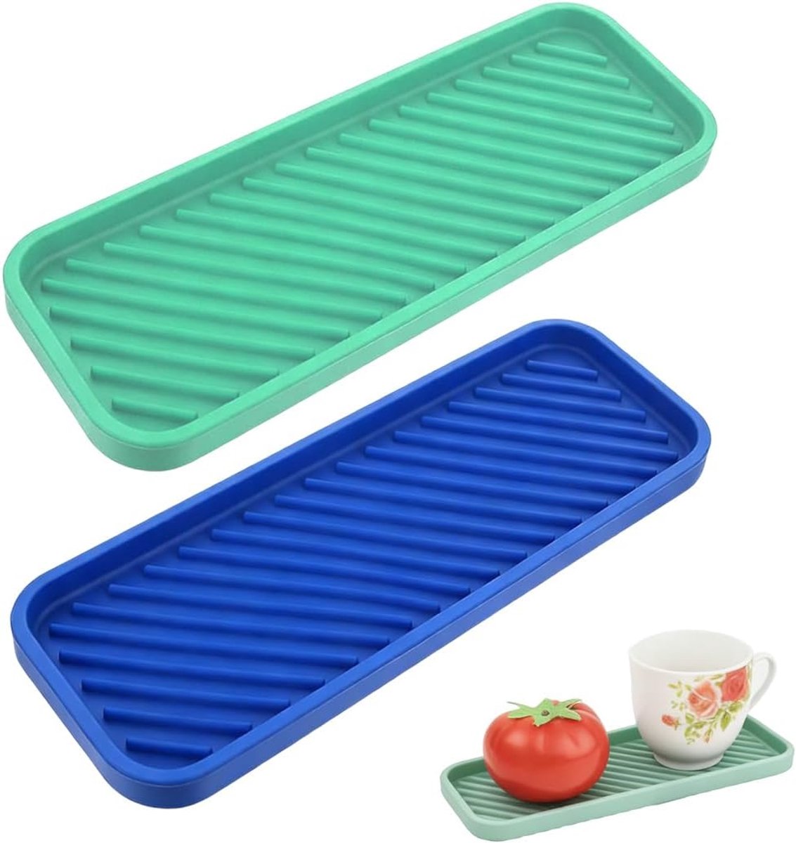 2 Pezzi Portasapone Organizzatore Supporto Spugna Per Lavello Tappetino Sgocciolante Per Lavello Silicone Scatola Di - ShopVlot