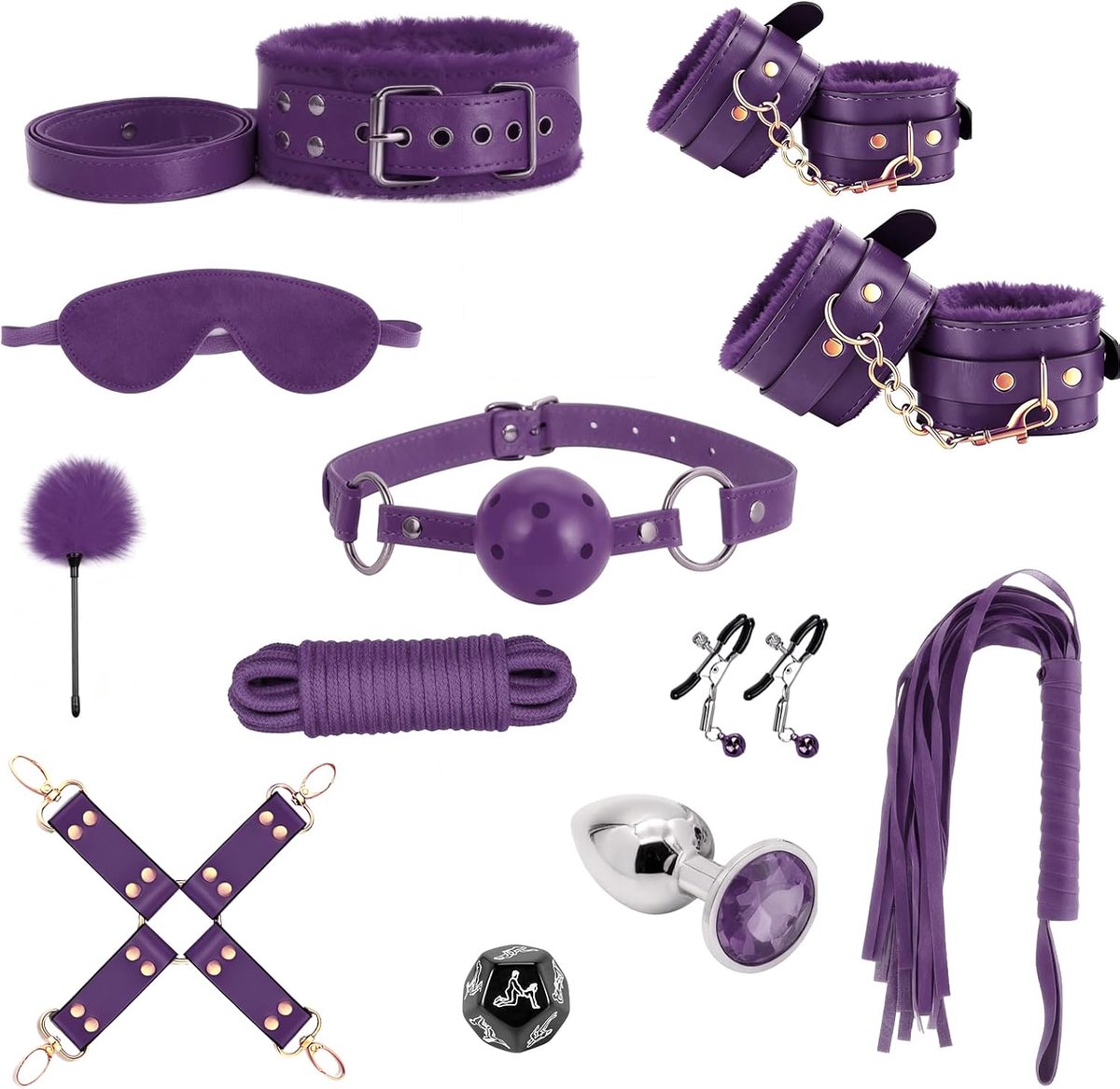 15-delige BDSM bondage set – Erotische bondage set voor volwassenen – Complete set voor stellen – Seksspeeltjes voor - ShopVlot