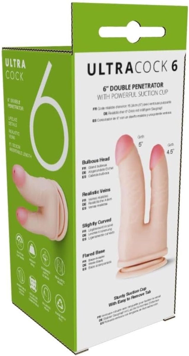 Me You Us Ultracock 6" Double Penetrator Dildo - Dual Ended Dildo Double Penetration Specifications - ShopVlot