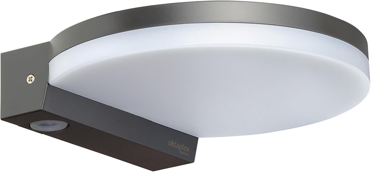 Oktaplex Ros LED outdoor lamp IP65 3000K warm white 1300 lumens 14.6W 230V wall lamp anthracite flat - ShopVlot