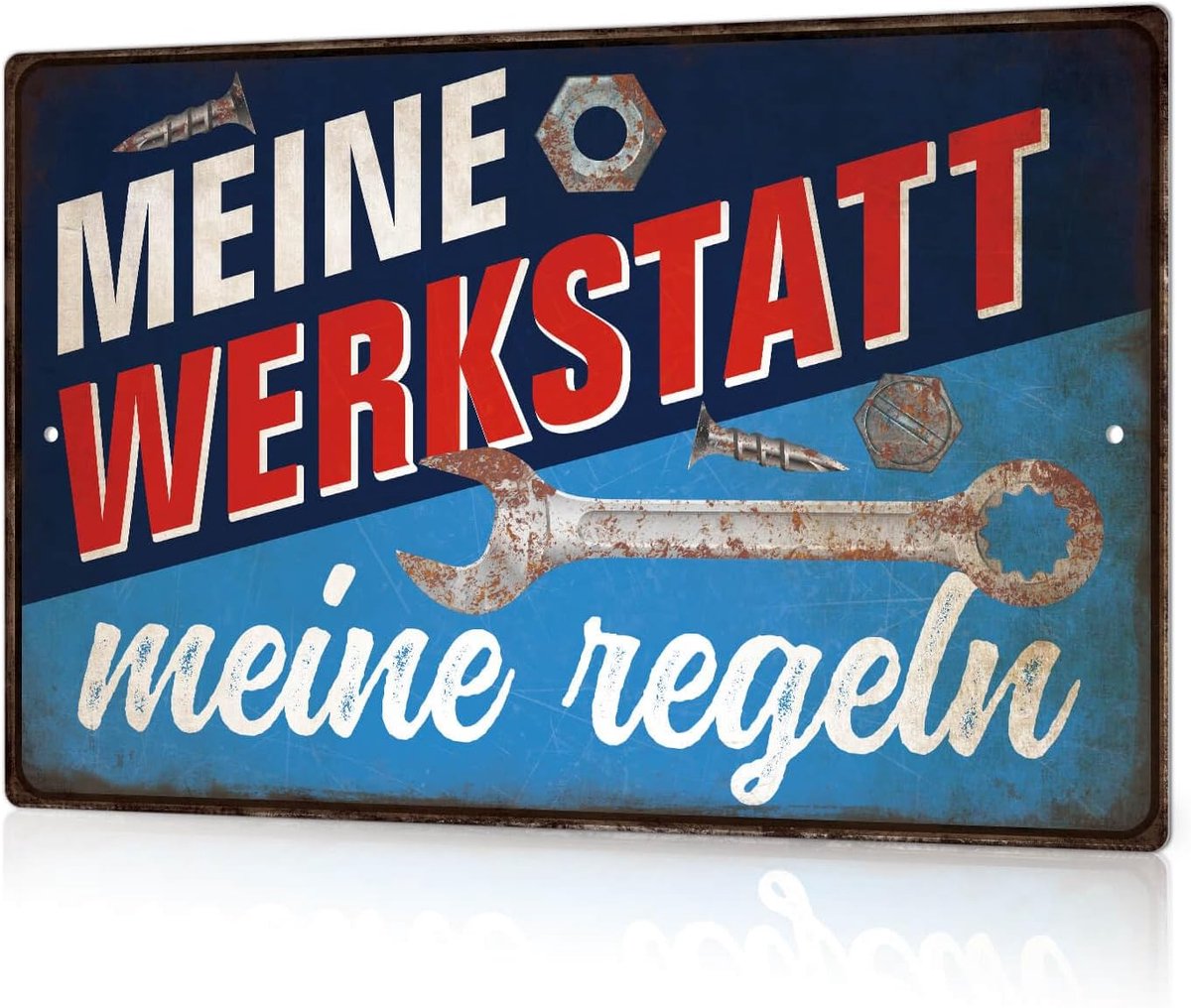 Putuo Decor Workshop Rules Metal sign – My Workshop My Regs, vintage aluminum shield for garage & men's cavity - ShopVlot