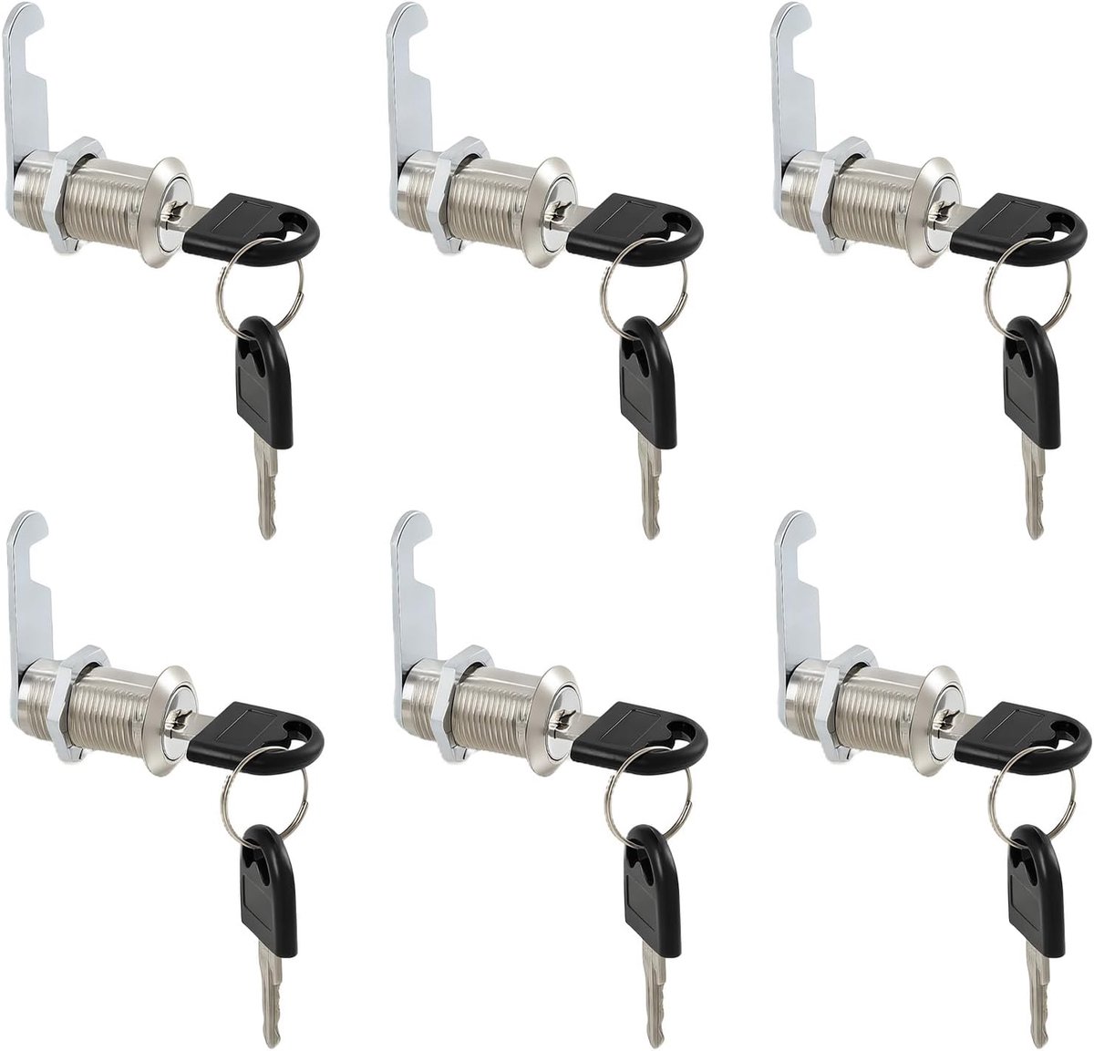 6PCS Serrures pour Boîte,Lettres avec Cylindre de 30mm Cerradura Buzon,Sécurité Améliorée avec 4 Plaques de Serrure - ShopVlot
