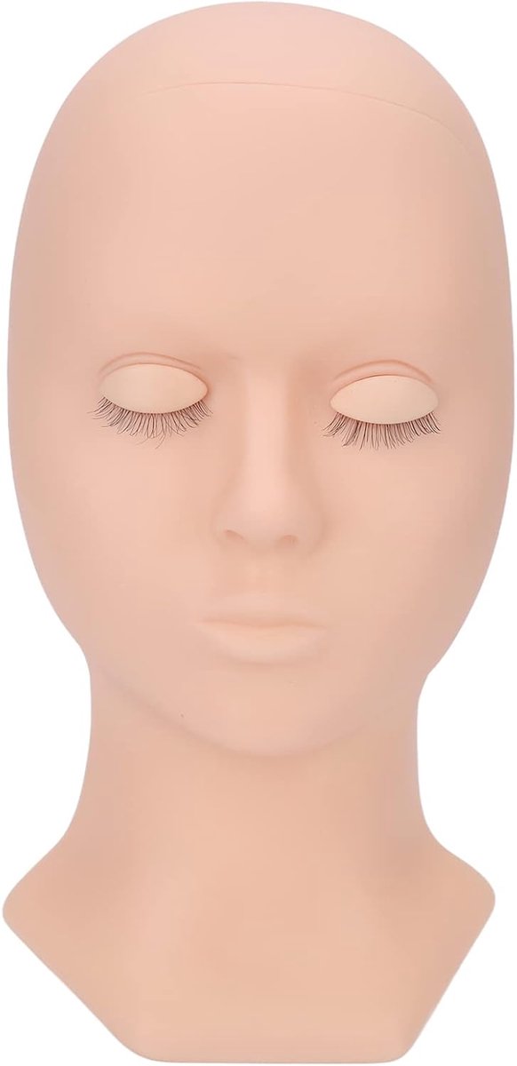 Mannequin Head, Wimper Training Head Vervangen Oogleden Siliconen Make Mannequin Head voor Lash Extention en Makeup - ShopVlot