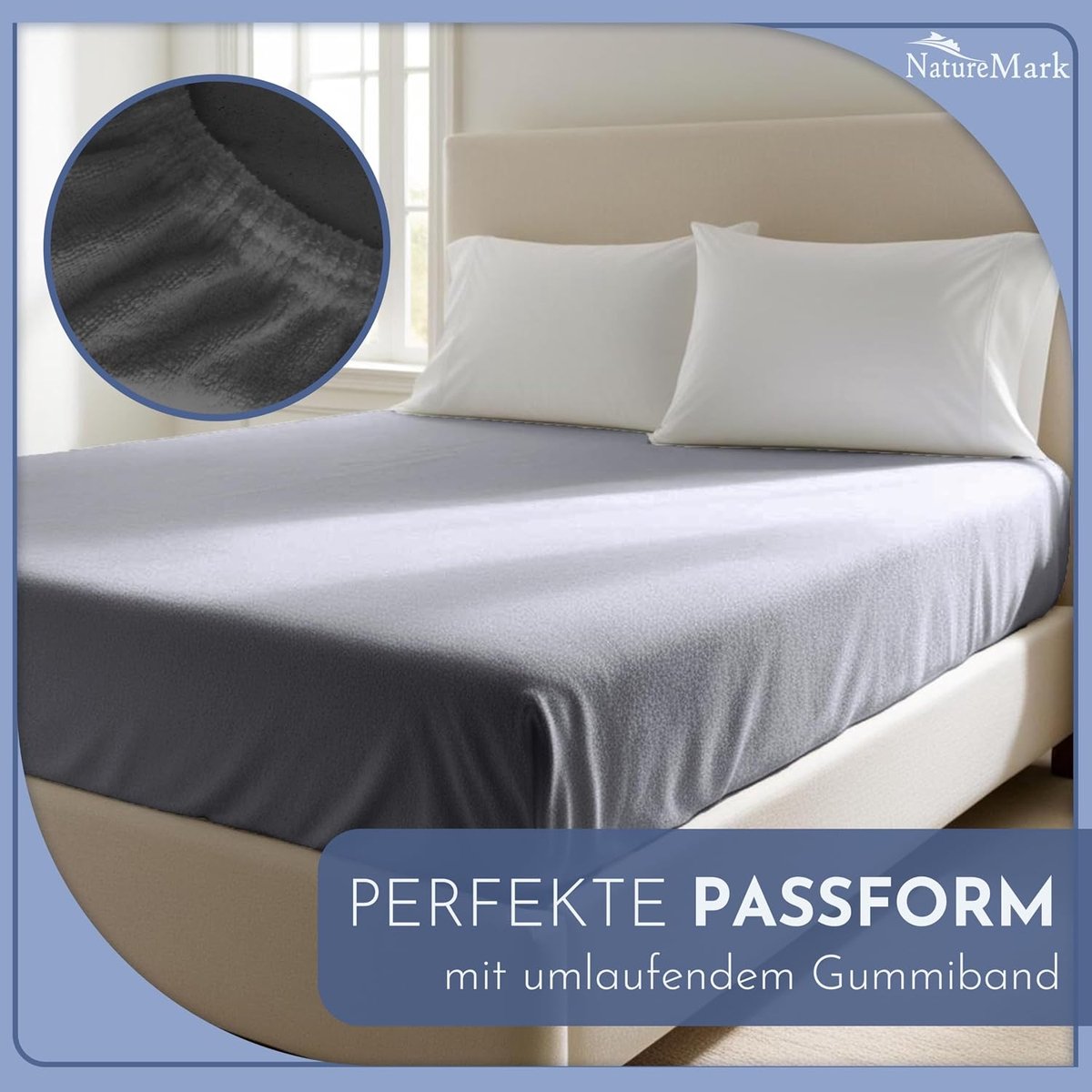 NatureMark Set of 2 Fitted Sheets for Cuddly Soft Nights, Available in Many Sizes and Colours, 90 x 190 cm, 100 x 200 - ShopVlot