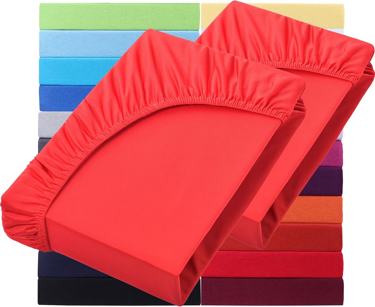 NatureMark Set of 2 waterbed & box spring fitted sheets 200 x 220 cm - 40 cm bridge - 200x220 cm fitted sheet - ShopVlot