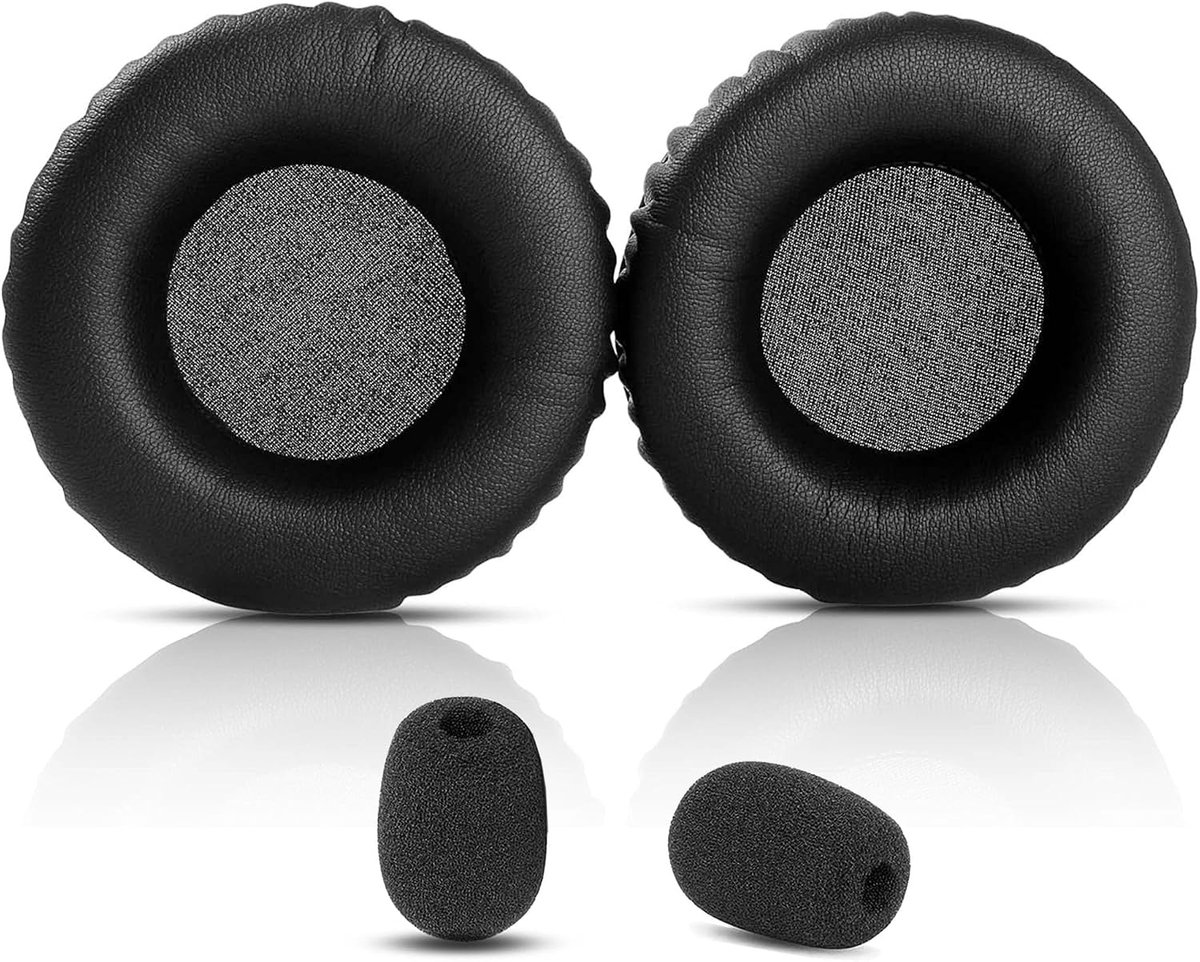 Professional Replacement Ear Pads Pads Compatible with Logitech PC 960 Earphones Earpads with Skin-friendly Leather - ShopVlot