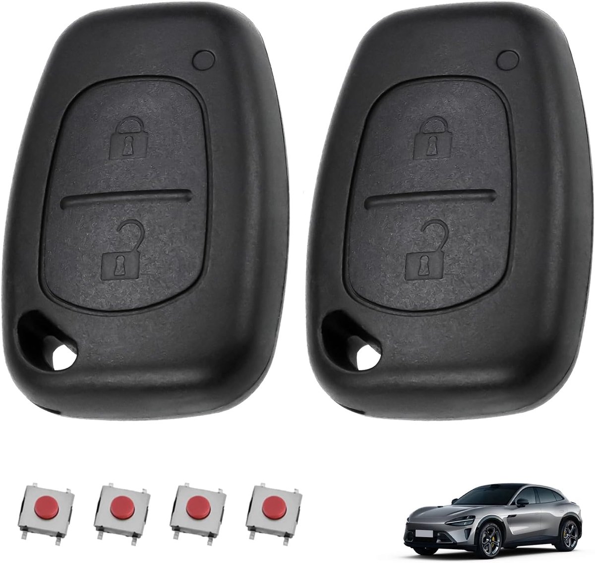 2 pcs key housing for Renault Trafic Kangoo Movano Opel Vivaro Nissan Car Key Replacement 2 Keys Spare Key Housing - ShopVlot