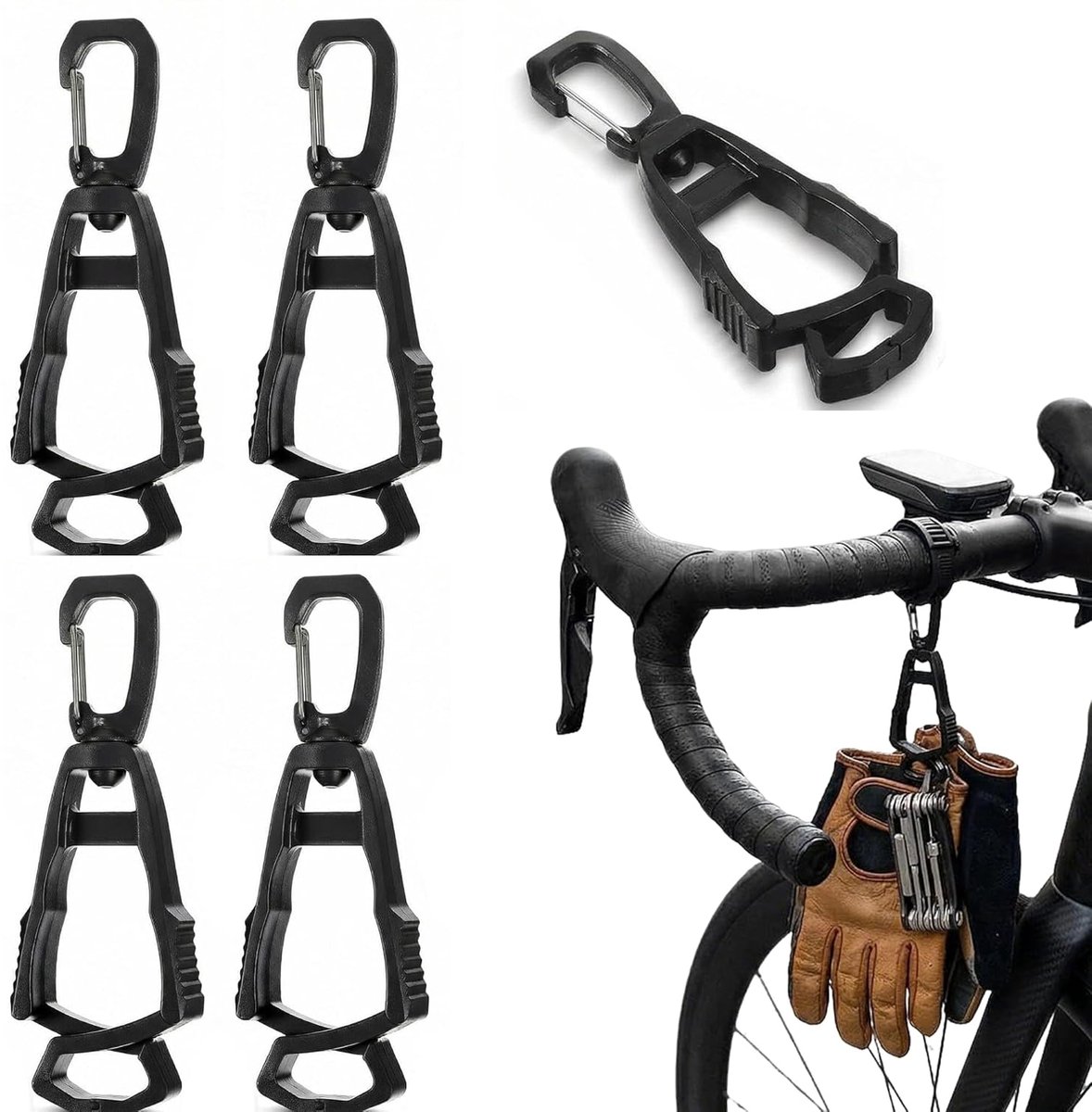 5 stuks handschoenclip, 360° draaibare handschoenhouder & handschoengrijperclips voor handschoenhouder brandweer - ShopVlot