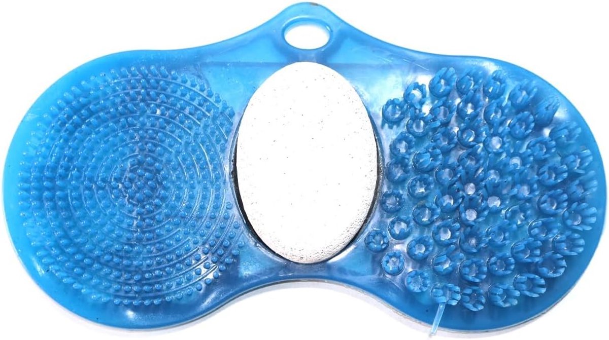 Voetmassageborstel met puimsteen - Siliconen materiaal - Effectieve verzorging - Ideaal als douche-voetschrobber - ShopVlot