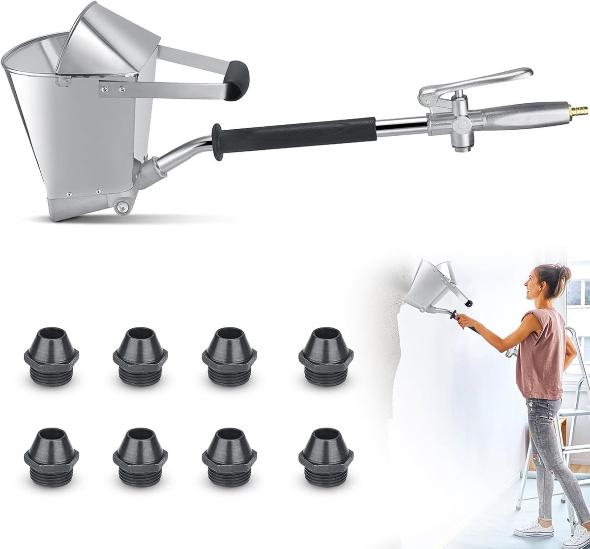 Professionele Spuitpistool voor Cementmortel, 4-Jet Spuittechnologie, Ideaal voor Stucwerk en Muren Schilderen