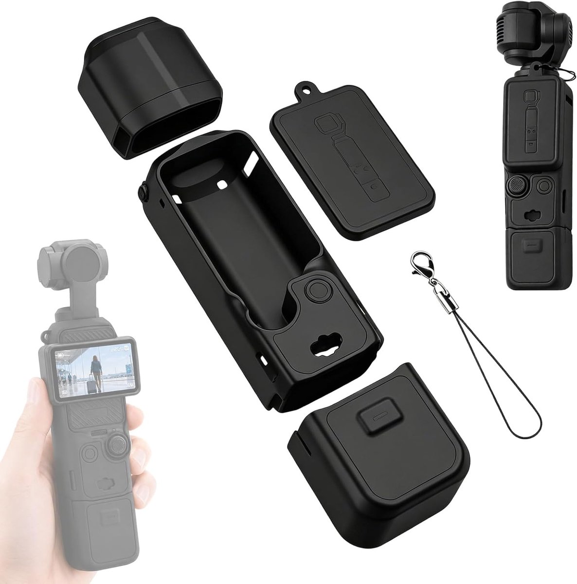 Siliconen hoes, compatibel met DJI Osmo Pocket 3, accessoires voor Osmo Pocket 3 Creator Combo, eenheidsmaat - ShopVlot