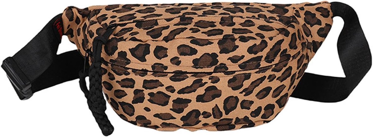 Casual Waist Bag Travel Waist Bag Fashion Bum Bag Leopard Print Bumbag with Adjustable Strap for Women Men Unisex - ShopVlot