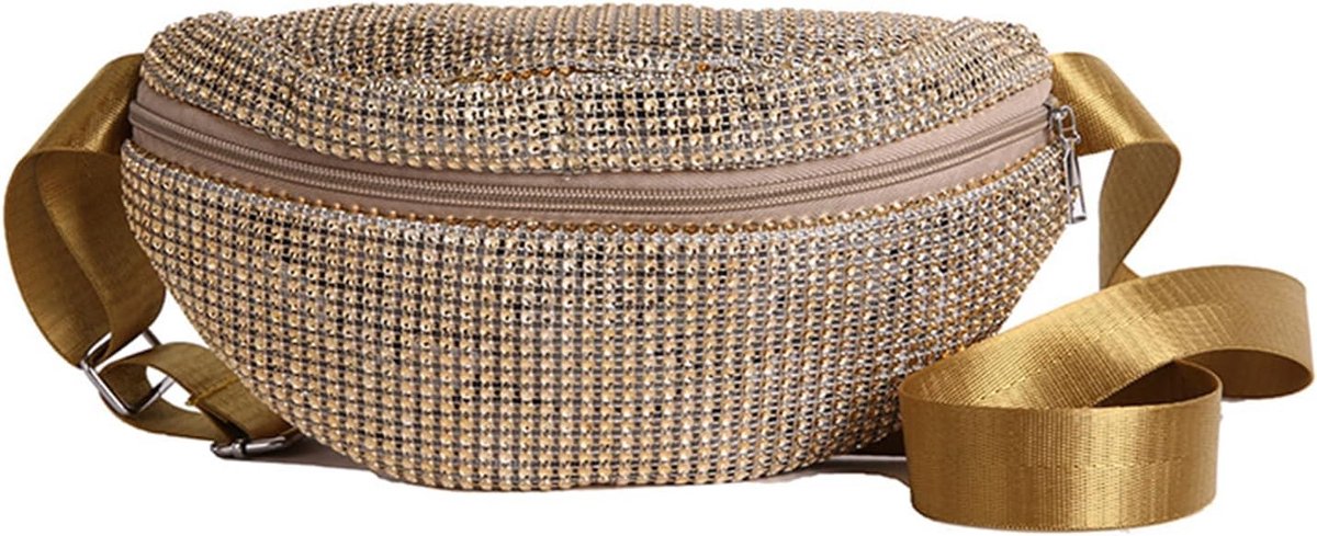 Waist Bag Women's Waist Bag with Shiny Rhinestones, Adjustable Strap, Waist Bag, Shoulder Bag, Fanny Pack for Women - ShopVlot