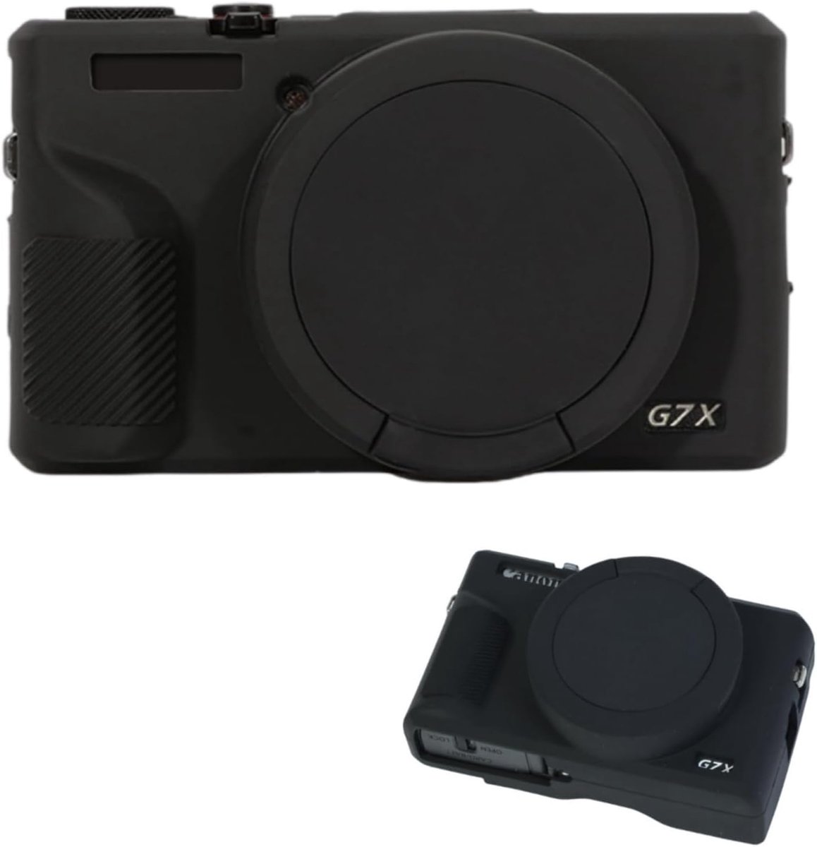 Siliconen beschermhoes voor Canon G7X Mark Iii met 2 stuks anti-verlies lus - ShopVlot