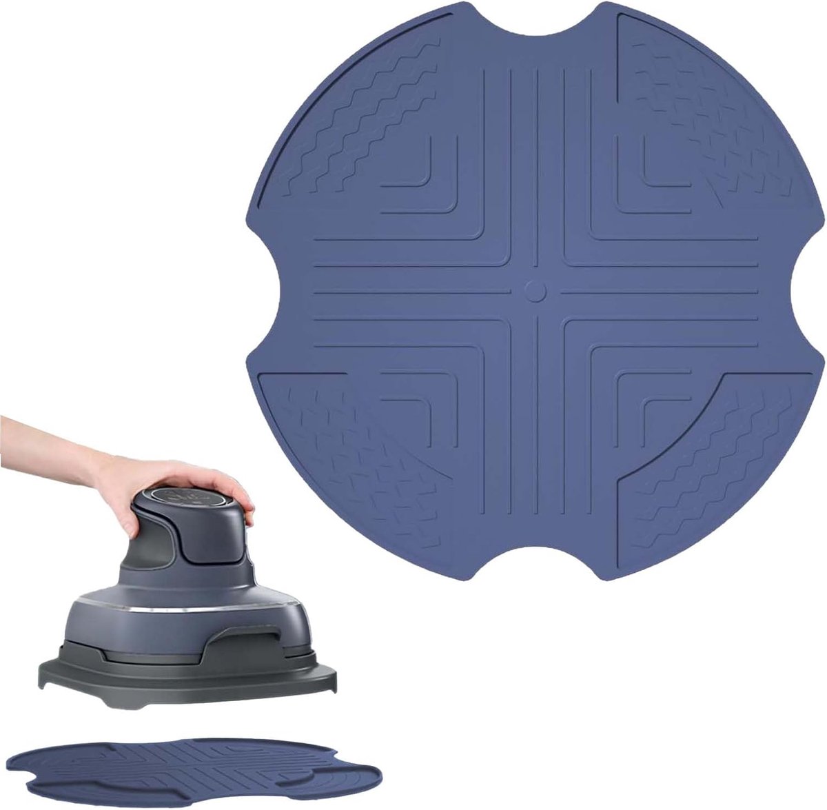 Heat-resistant silicone air fryer coaster 26.5 x 26.5 cm, non-slip worktops, protective mat, dishwasher safe up to 220 - ShopVlot