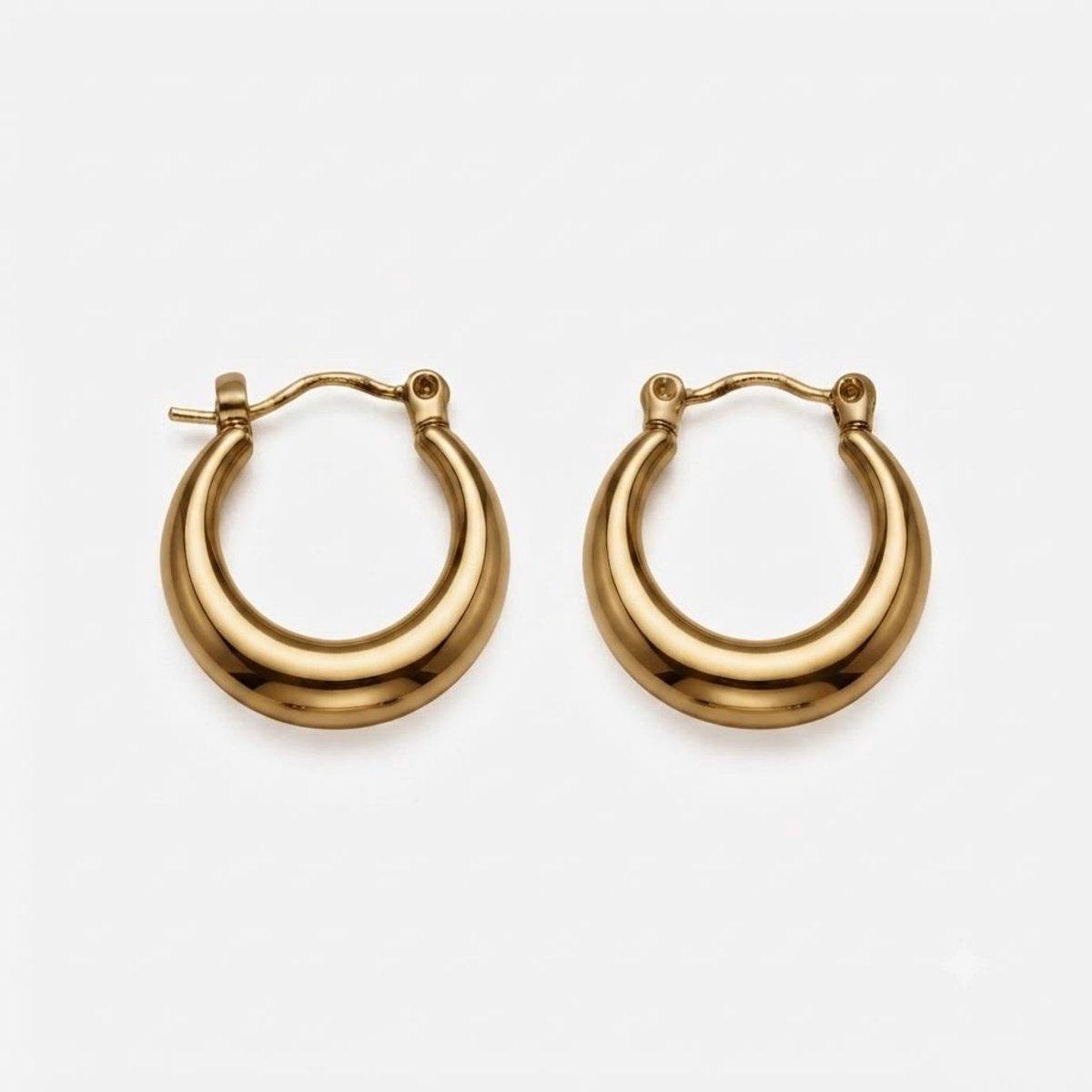 Oorringen Dames – Goudkleurige Oorbellen Dames – Breed Model – 316L Chirurgisch Staal – 20 mm