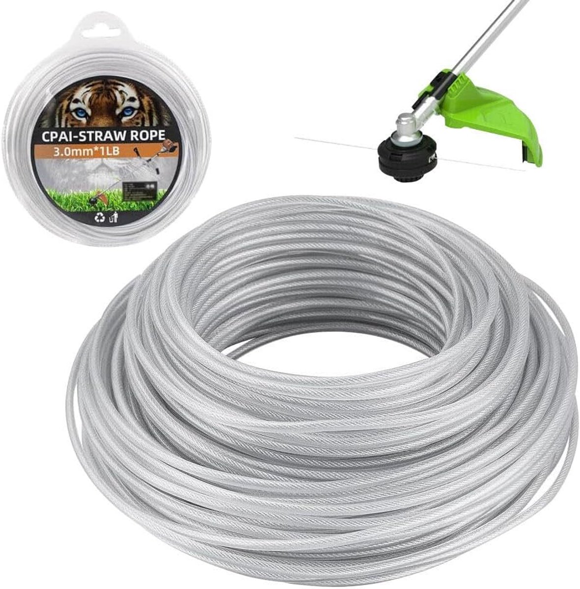 Grass Trimmer Wire 3mm x 45m, 3mm Professional Steel Wire Trimmer Wire for Grass Trimmer, Grass Trimmer Wire for Grass - ShopVlot