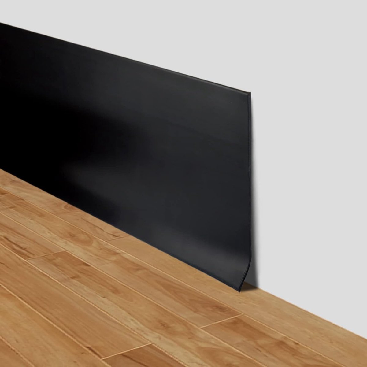 Self-adhesive flexible wall skirting board 15 cm wide, decorative wall and floor skirting board in PVC (Black, 15 cm × - ShopVlot