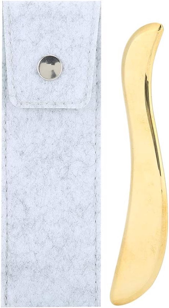 Brass Gua Sha Tool Fascia Acupoint Massage Muscle Pain Relief Scraping Board Massager for Help Improve Fine Soothing - ShopVlot