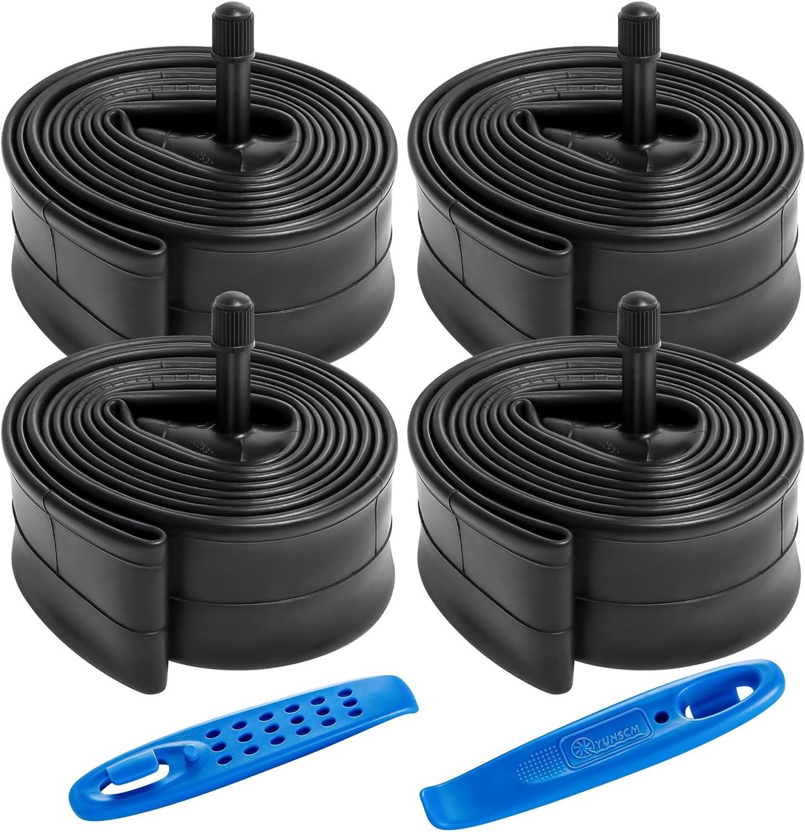 YunSCM 4 pieces 24 inch bicycle tubes 24 x 1.75 24 x 1.90 24 x 1.95 24 x 2.0 24 x 2.10 24 x 2.125 AV32 mm Schrader - ShopVlot