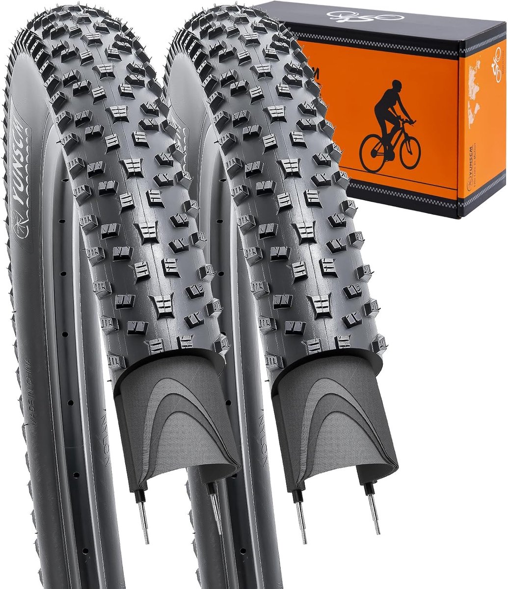 YUNSCM 29x2.25 Lightweight Mountain Bicycle Tires ETRTO 57-622 60TPI Nylon Anti-puncture Protection Compatible with - ShopVlot
