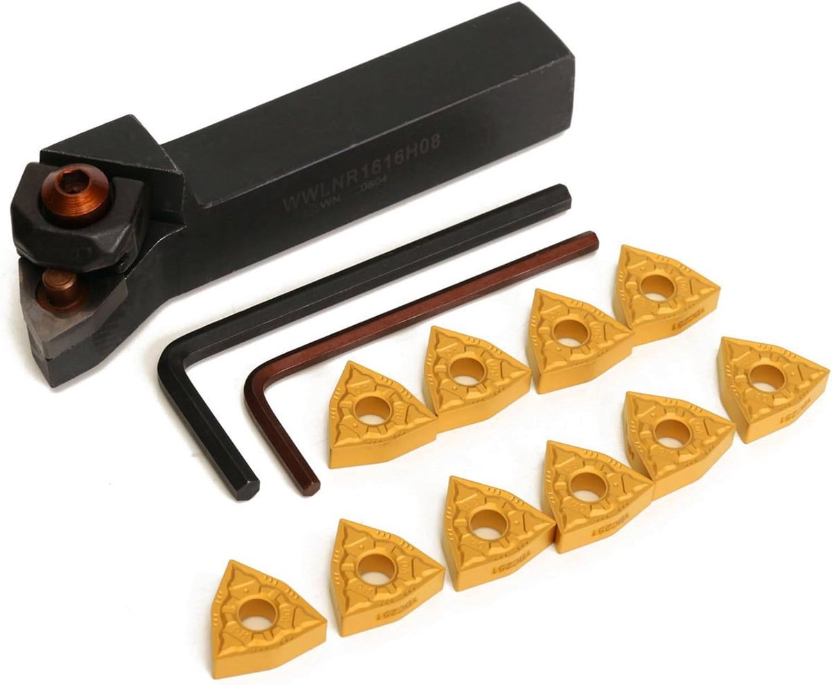 Maizoon CNC Internal lathe lathe holder WWLNR1616H08/WWLNR1616K08 16X100mm CNC turning tool+wrench+WNMG080 4 blades - ShopVlot
