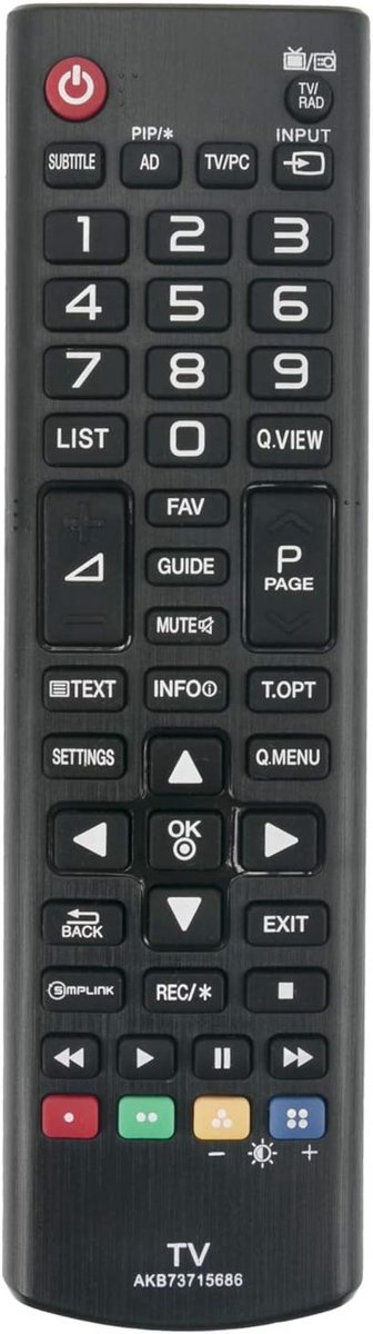 ALLIMITY AKB73715686 remote control Replaces for LG TV 32LN540B 42LB5500 32LB550U 26MA33D 42LN543V 42LN5400 42LN540V - ShopVlot