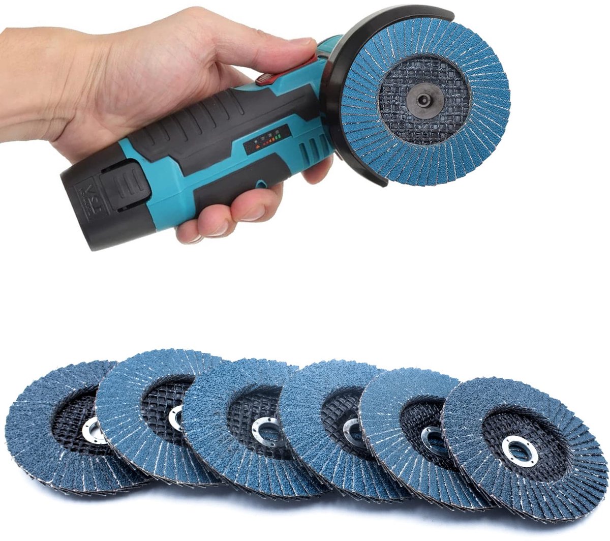 Slat Discs, Straight Slat Sanding Disc Slat Grinding Discs Set 6 Set of Slats 75mm Slat Sharpener Grain Size 60 Steel - ShopVlot