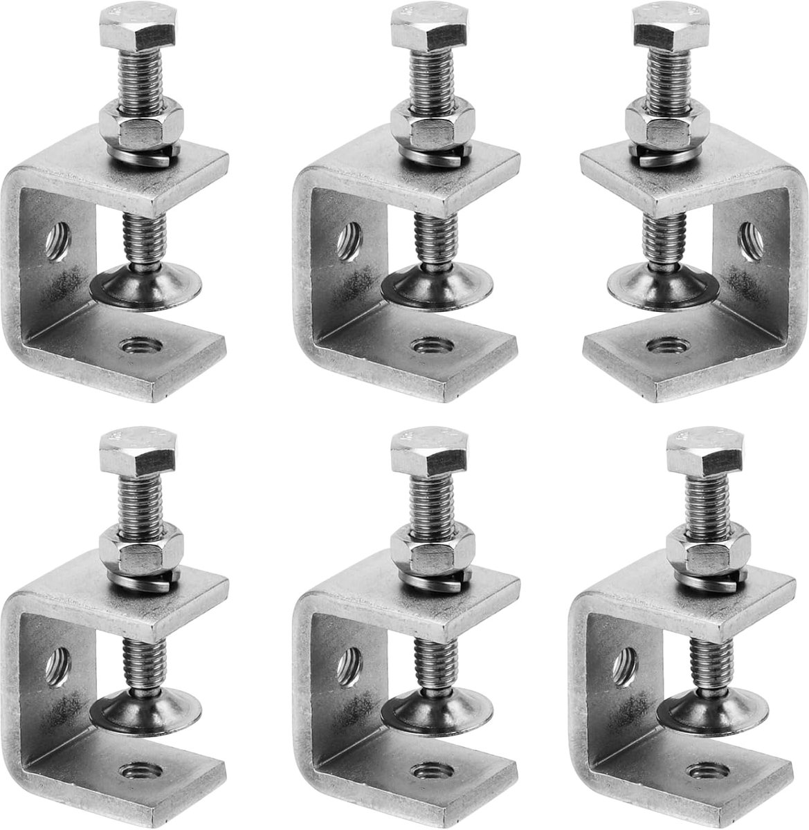 6 Pcs C Clamp 30 mm Table Clips Small C Clamps Stainless Steel Adjustment Range 0-25 mm Mini Screw Clamp C Clamps - ShopVlot