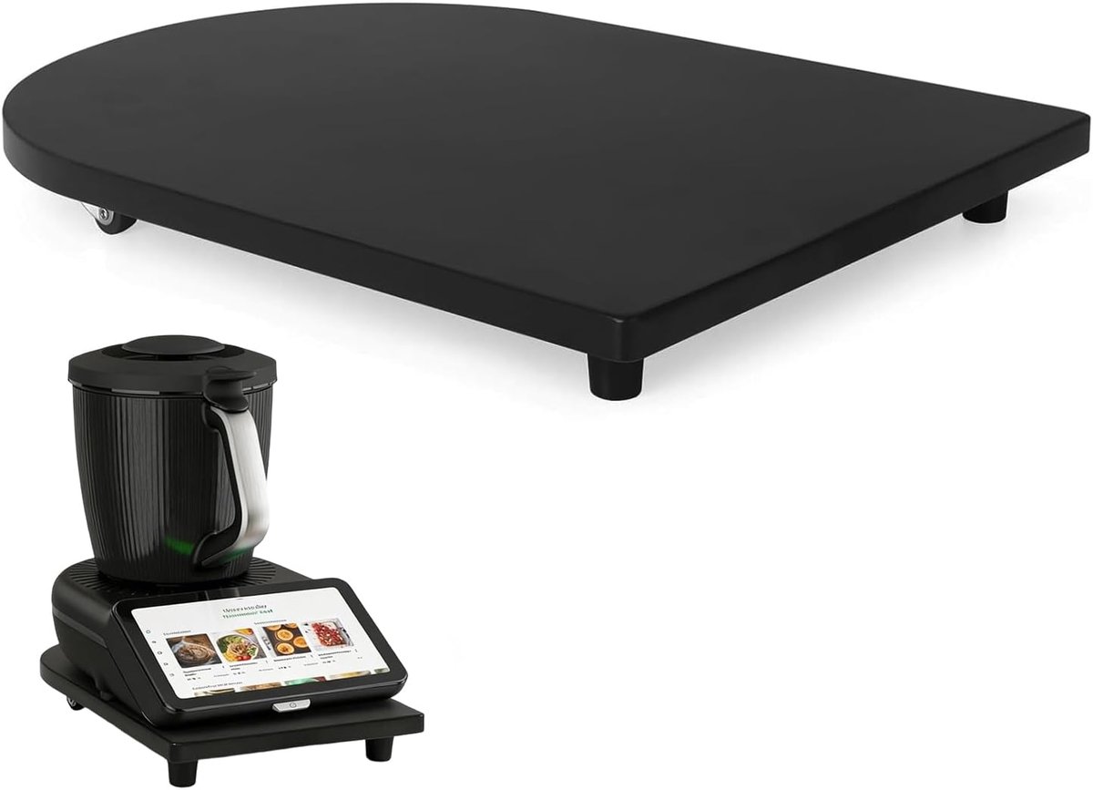 Bamboo TM7 sliding board with 360° wheels and non-slip rubber feet, secure stand and easy to move (black) - ShopVlot