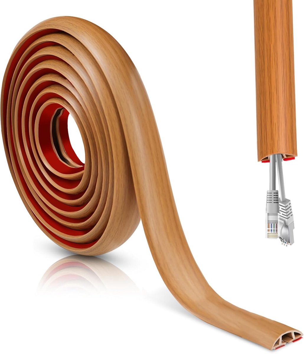 Cable Covers for On The Floor, Cable Bridge Bottom, Floor Cable Cover Flexible Cable Tray, Self Adhesive Cable Cover - ShopVlot