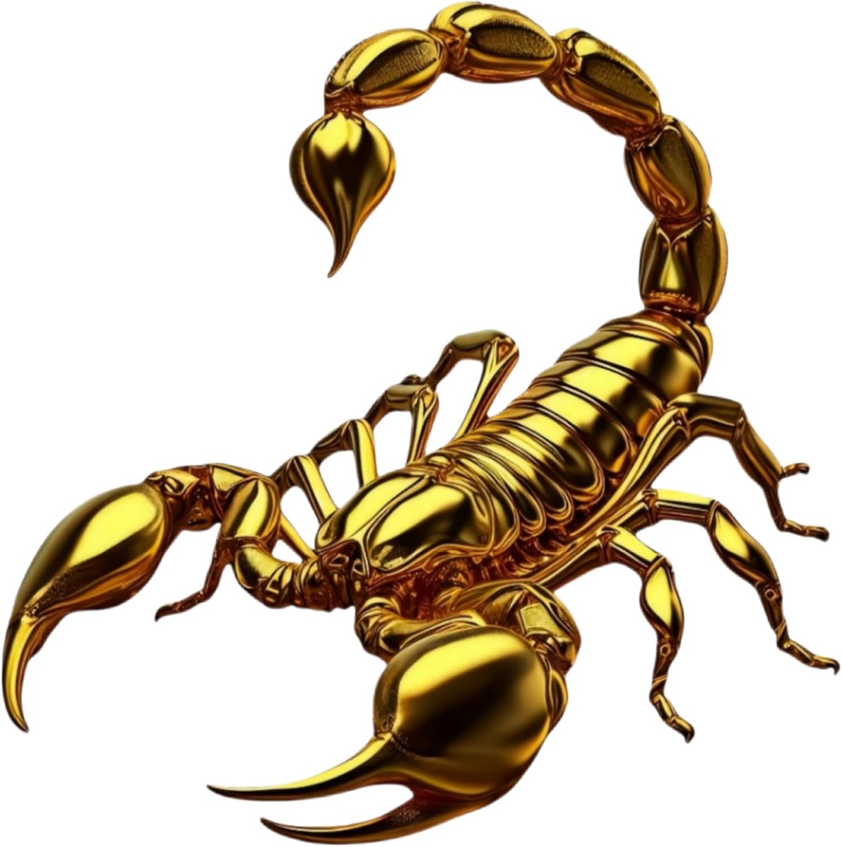 Gold Scorpion autostickers 15,5 cm waterdichte glanzende vinyl autostickers duurzame krasbestendige bumperstickers - ShopVlot