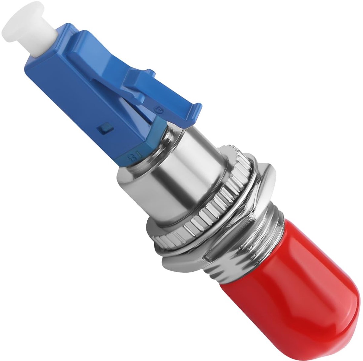 QIANRENON LC to ST Hybrid Fiber Optic Coupling Adapter SM 9/125μm LC/UPC Male to ST/UPC Female Simplex Fiber Optic - ShopVlot