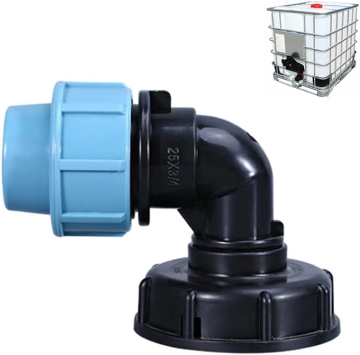 IBC Water Tank Faucet Adapter, IBC Tote Tanks Hose Fitting Quick Connector Butt Barrel Drain Adapter, Inlet S60x6 - ShopVlot