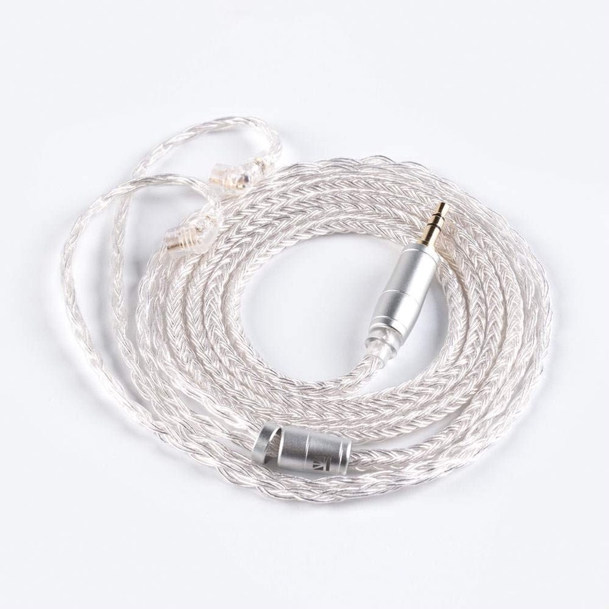 KBEAR Detachable Upgrade Pure Silver Plated Copper Earphone Cable 16 Core Replacement IEM Cable With TRS Standard Plug - ShopVlot