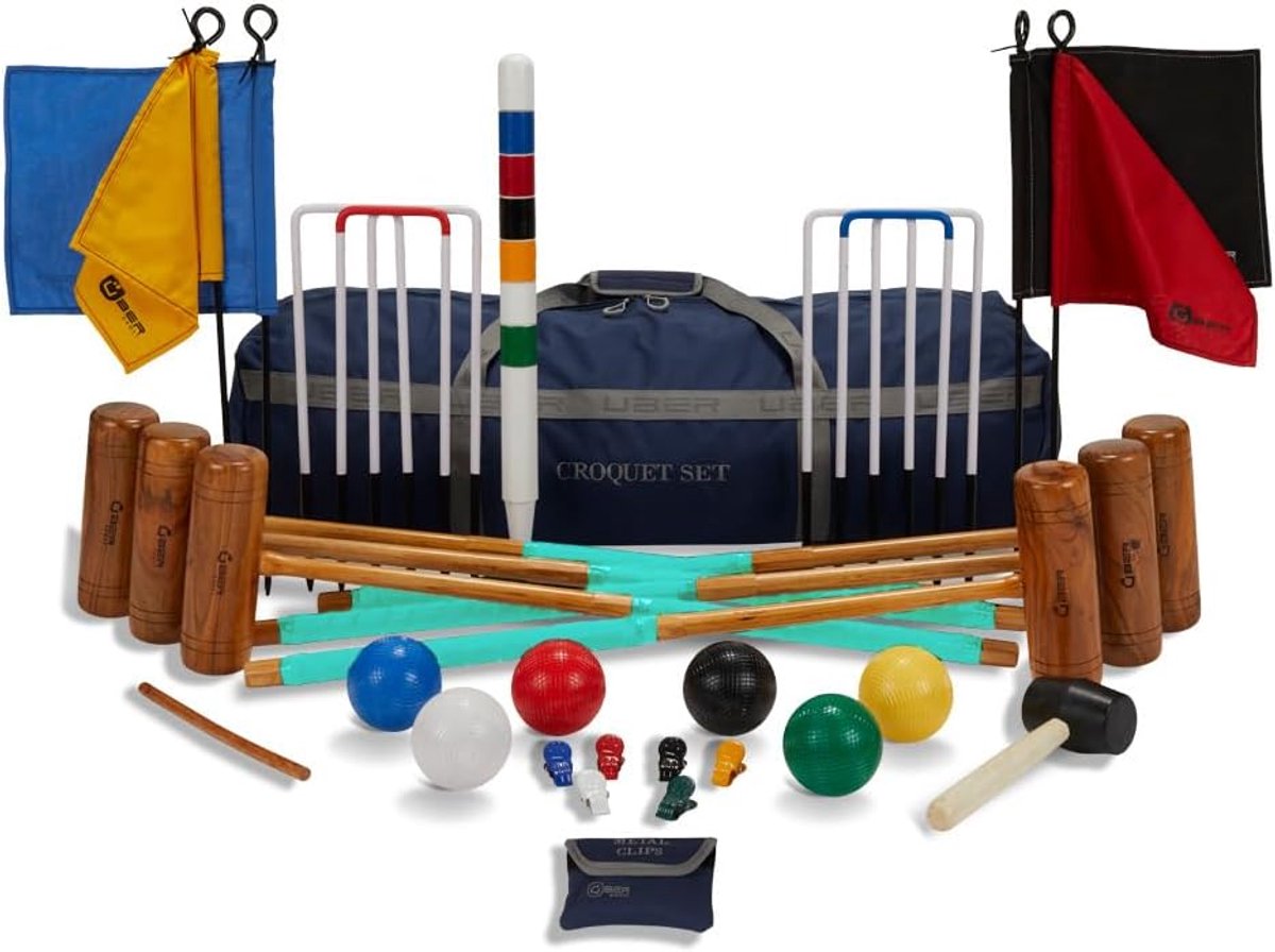 Uber 6 player Pro Croquet Set in a bag - ShopVlot