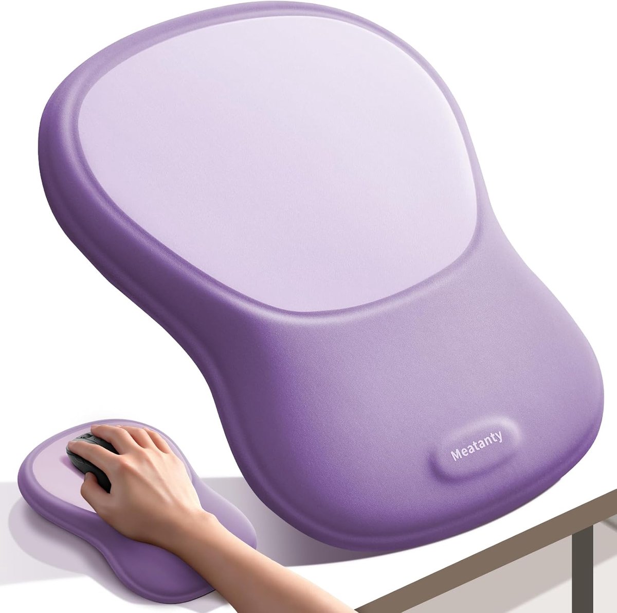 Wrist rest for keyboard and mouse, computer ergonomic wrist rest pad, soft memory foam arm pad for desk, palm hand - ShopVlot