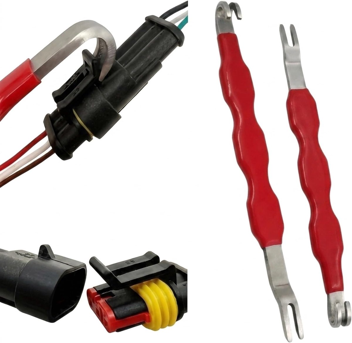 2 stuks ontgrendelingsgereedschap voor autostekkers - universele elektrische stekker trekker kabelboom gereedschap - ShopVlot