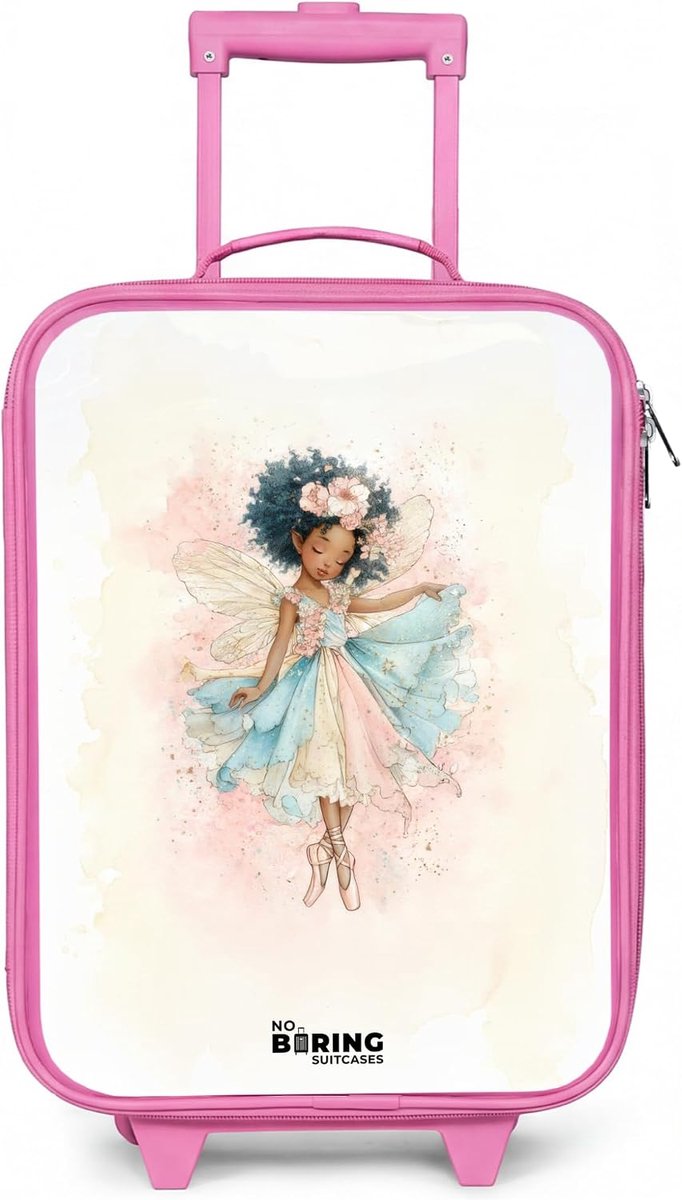NoBoringSuitcases.com® Children's suitcase Compact 48x31x19 cm, Fairy - Pastel Colors, Without name - ShopVlot