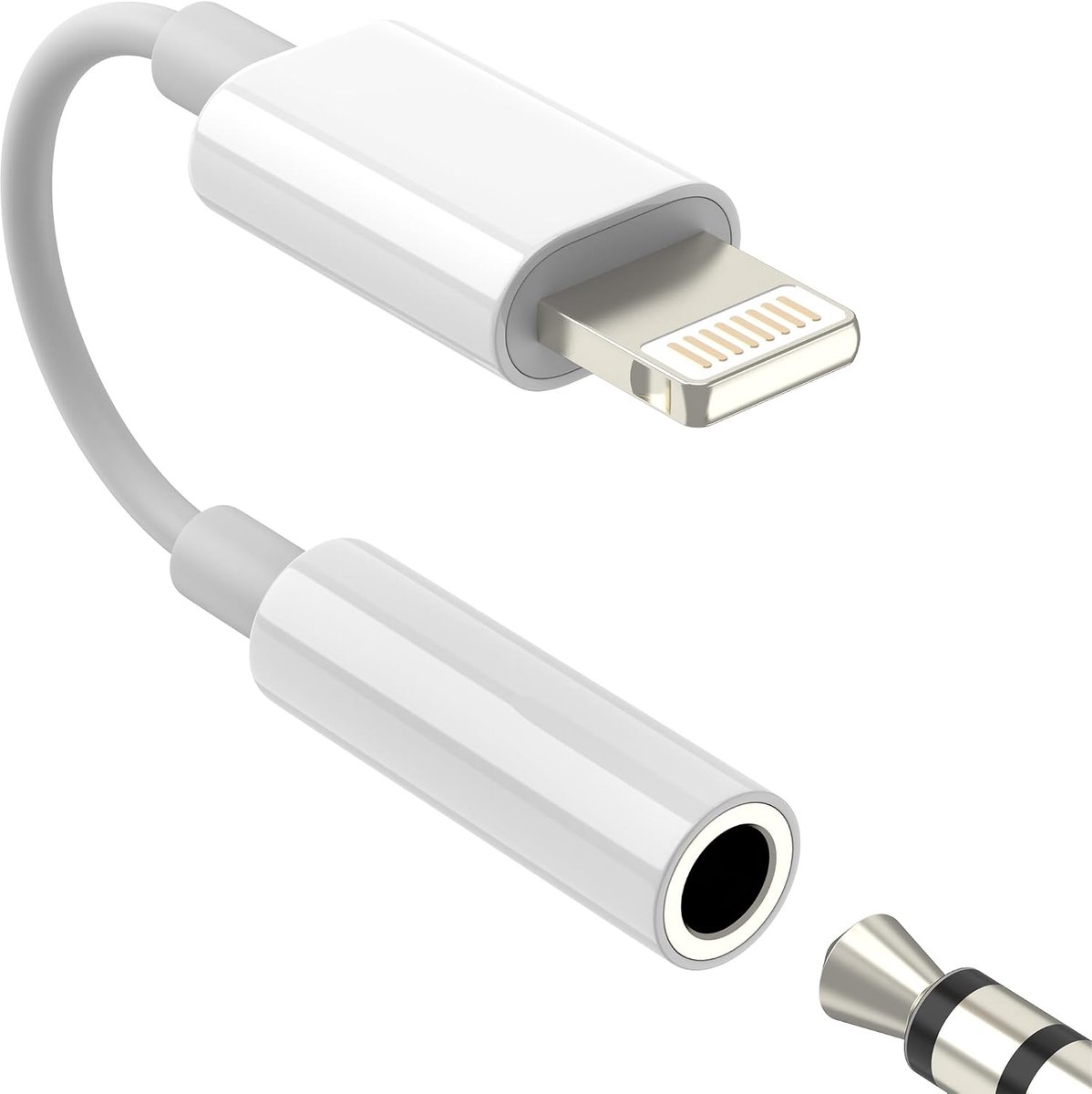 Bliksem naar 3,5 mm hoofdtelefoonadapter voor iPhone 14 13 12 Pro Max Aux-kabelaansluiting voor Apple Audio - ShopVlot