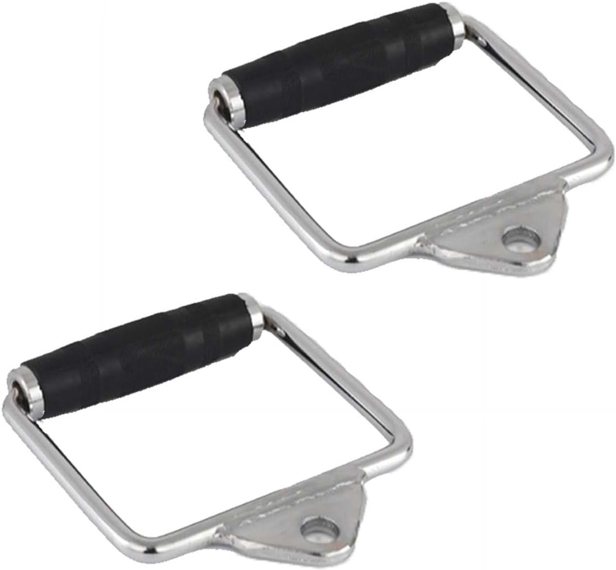 Cable Machine Handle Attachments, D Handle, 2 Pieces, Rugged Non-Slip Exercise Grip for Pulley System and Resistance - ShopVlot