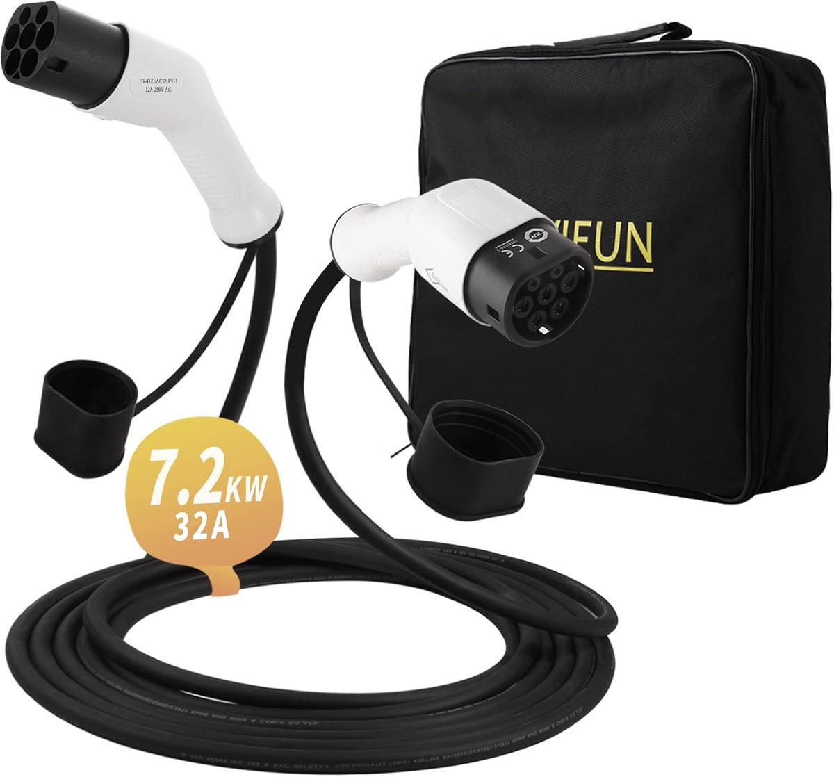 Type 2 EV evolution cable evolution for PHEV ET Hybrid - 5m - 32A - 7.2KW - ShopVlot