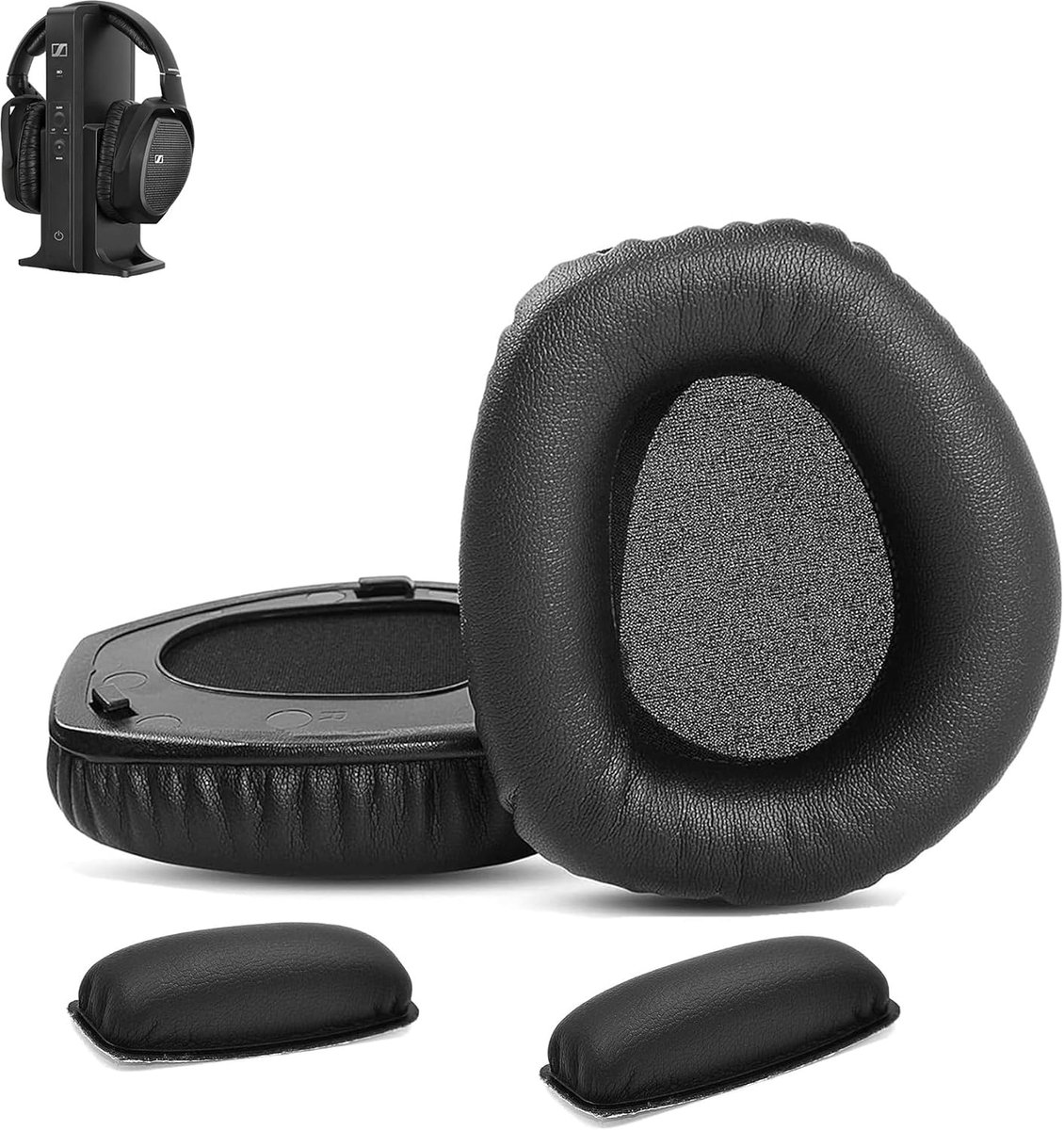 HDR165 Ear Pads & Headband Replacement Compatible with Sennheiser RS165/HDR165, RS175/HDR175, Wireless Headphones Ear - ShopVlot