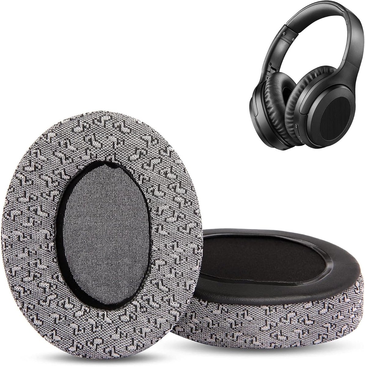 Ear Pads Compatible with Utaxo UTBH001 BH001 Headset Headphone Ear Pads Replacement Pad (Breathable Fabric/High - ShopVlot