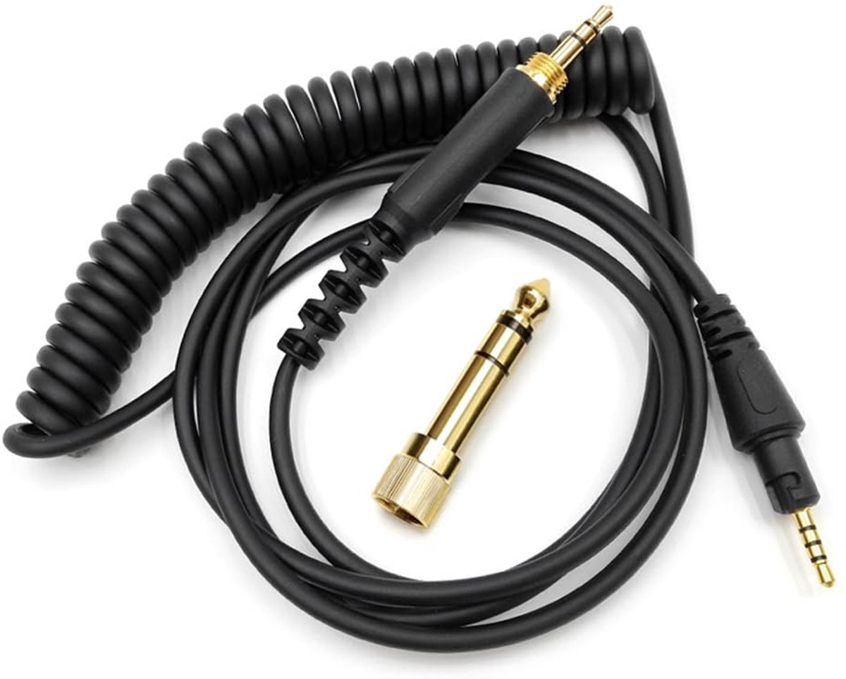 Vervanging Koptelefoon Kabel voor Pioneer HDJ-CUE1, X7, S7, X5,Vervanging lente audio kabel met 6.35mm adapter,met - ShopVlot